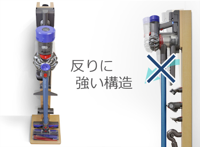 ダイソン コードレスクリーナー専用ラック、幅木カット