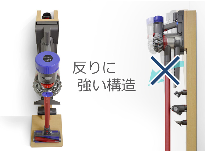 ダイソン コードレスクリーナー専用ラック、幅木カット