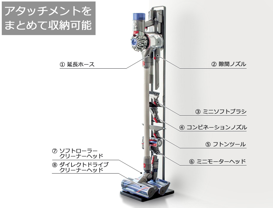 山崎実業 tower コードレスクリーナースタンドイメージ11