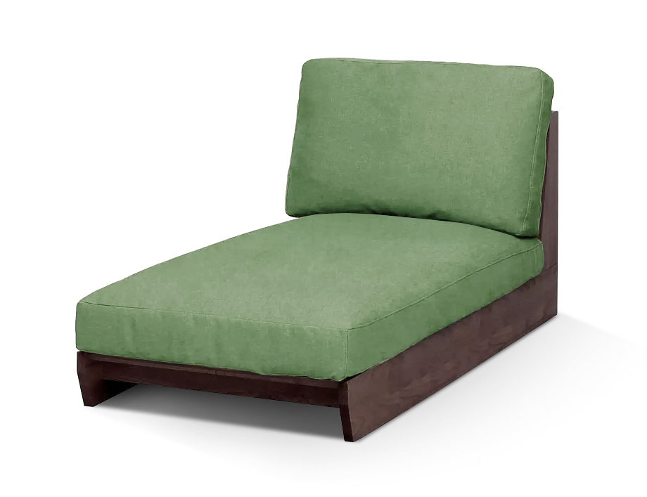 Haabe （ハーベ）ロングシュー カウチソファー   幅75cm｜グリーン