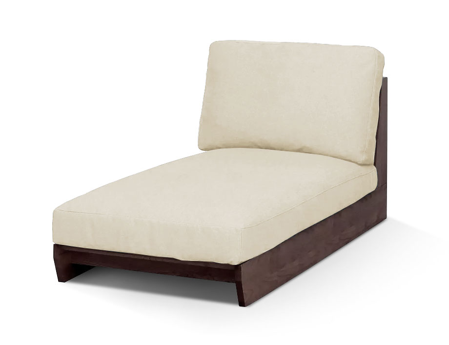 Haabe （ハーベ）ロングシュー カウチソファー   幅75cm｜アイボリー