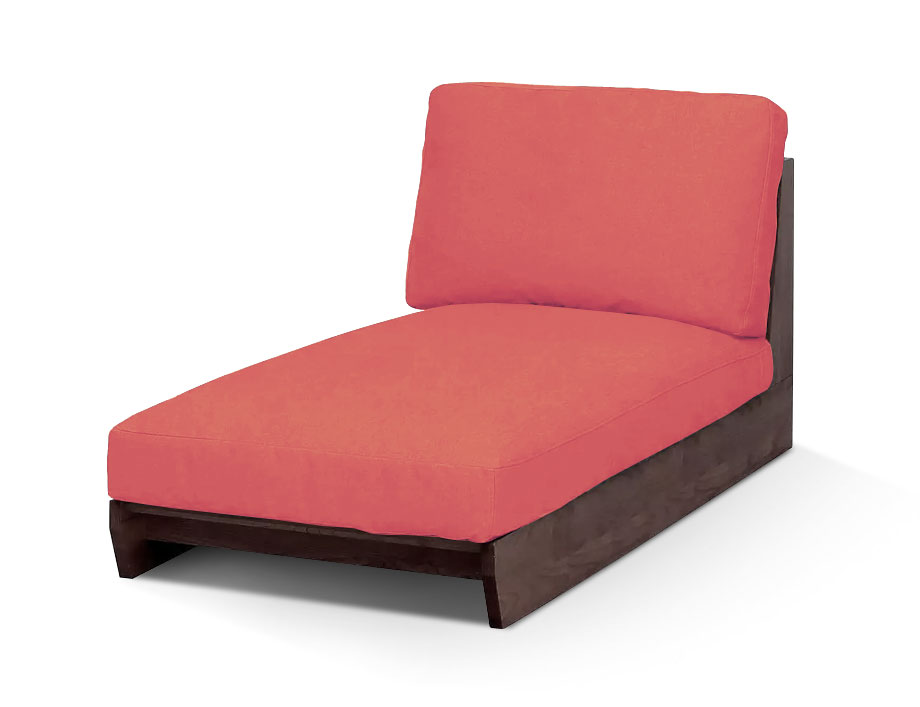 Haabe （ハーベ）ロングシュー カウチソファー   幅75cm｜ピンク