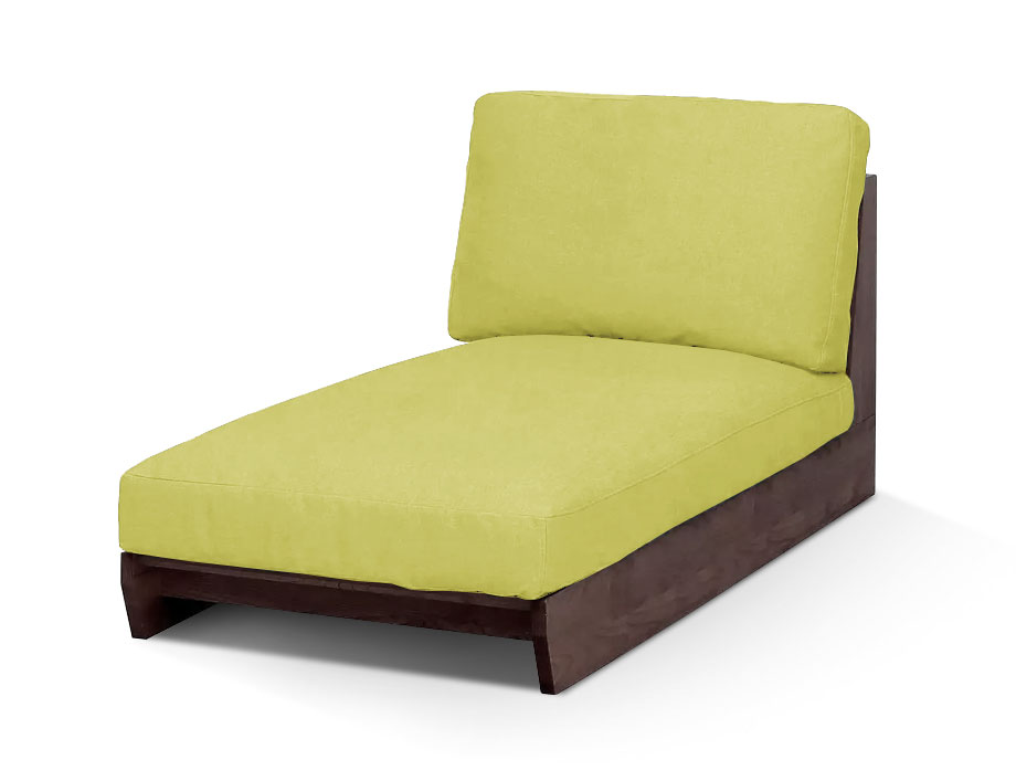 Haabe （ハーベ）ロングシュー カウチソファー   幅75cm｜イエロー