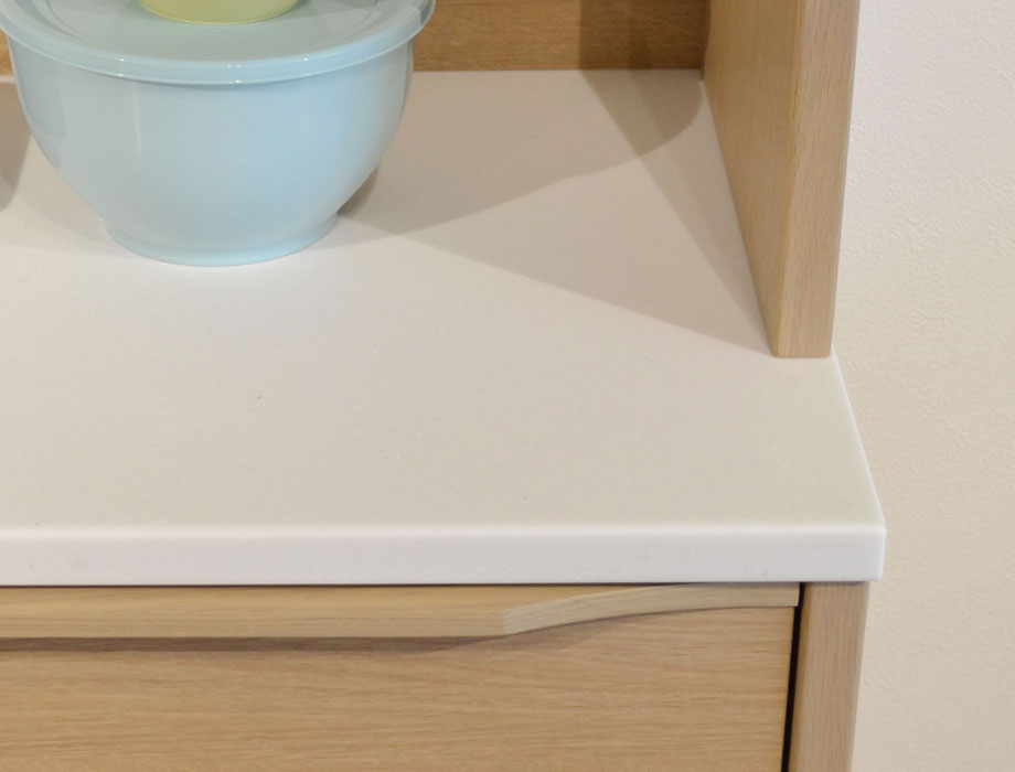 人工大理石天板の木目が優しいキッチンボード 120cm幅 Armona（アルモナ）｜カウンター天井人工大理石天板