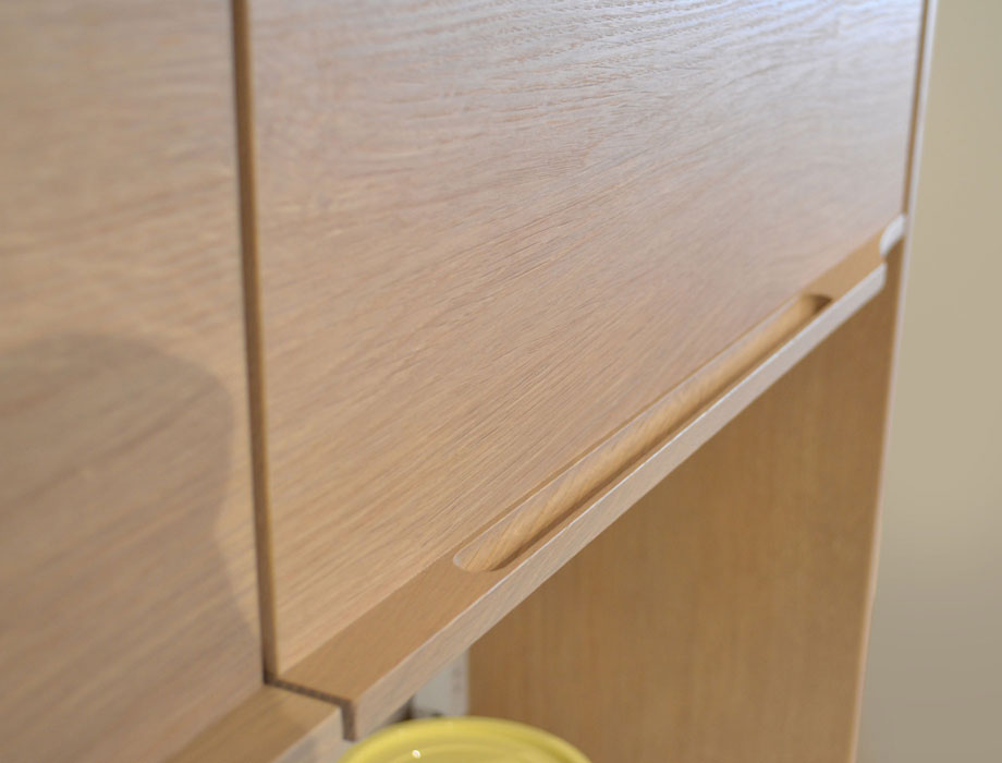 人工大理石天板の木目が優しいキッチンボード 120cm幅 Armona（アルモナ）｜扉の引き手