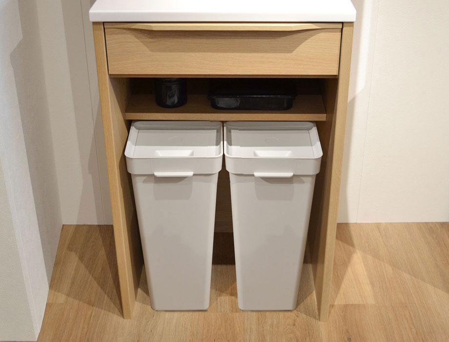Armona（アルモナ）ゴミ箱を収納できる食器棚 幅60cm｜下段引き出し（小）