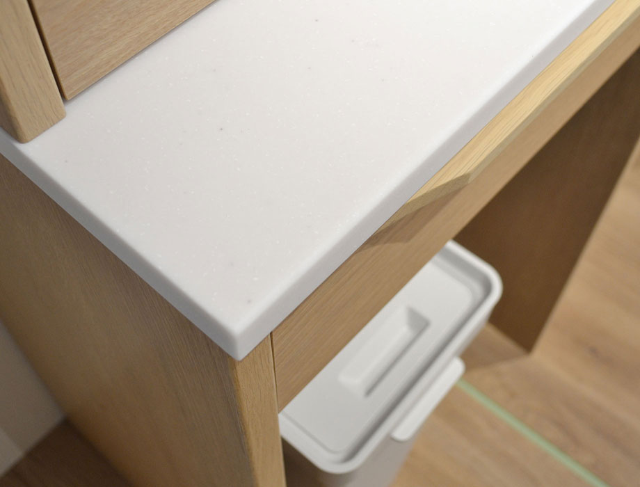 Armona（アルモナ）ゴミ箱を収納できる食器棚 幅60cm｜カウンター天井人工大理石天板