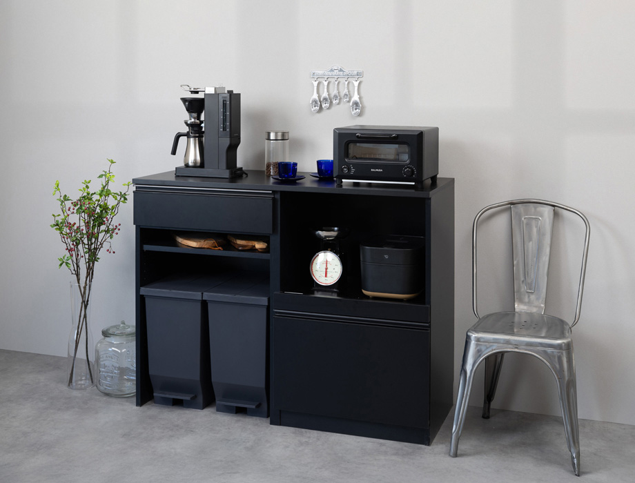 セミオーダーキッチンカウンターLASCO ゴミ箱収納・家電収納画像2