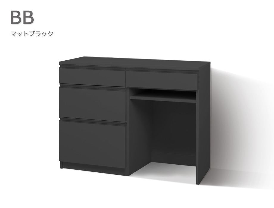 セミオーダーキッチンカウンターLASCO ゴミ箱収納・家電収納マットブラック