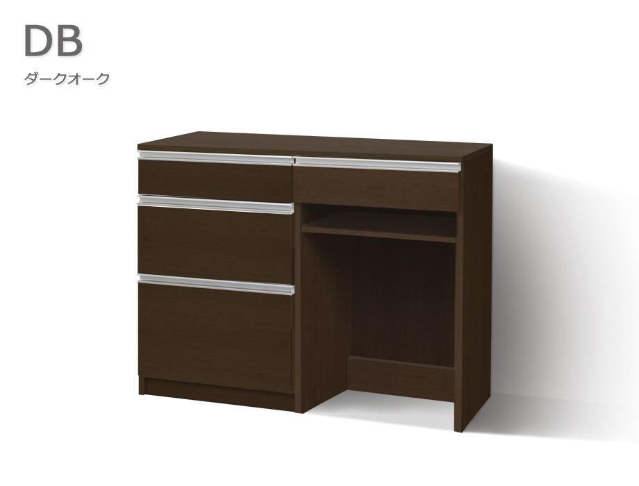 セミオーダーキッチンカウンターLASCO ゴミ箱収納・家電収納ダークオーク