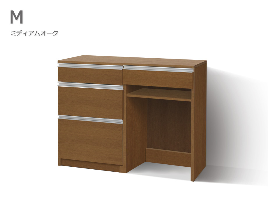 セミオーダーキッチンカウンターLASCO ゴミ箱収納・家電収納ミディアムオーク