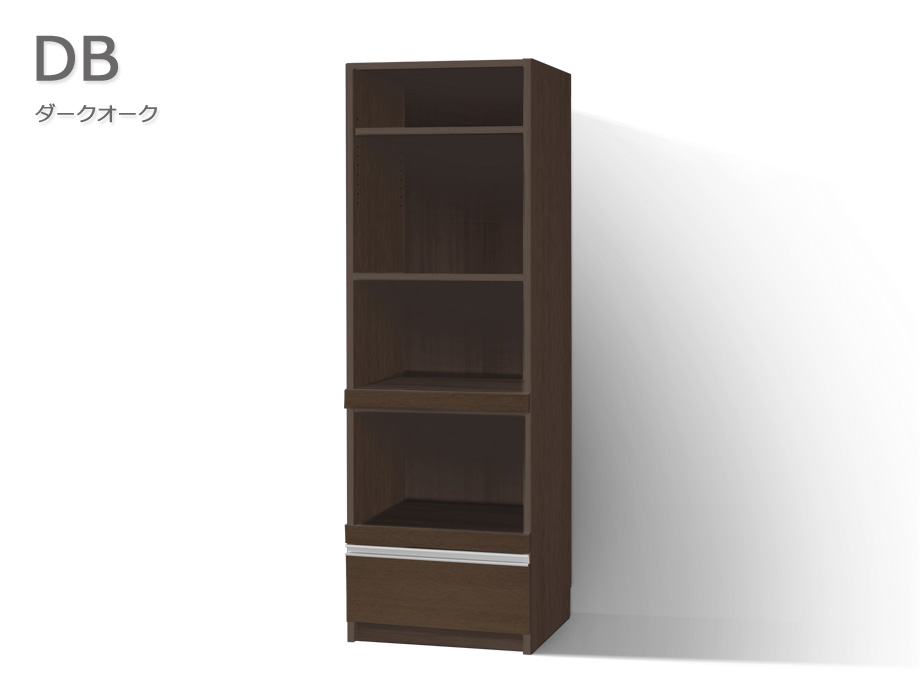 セミオーダーレンジ台LASCO 2段家電収納 ダークオーク