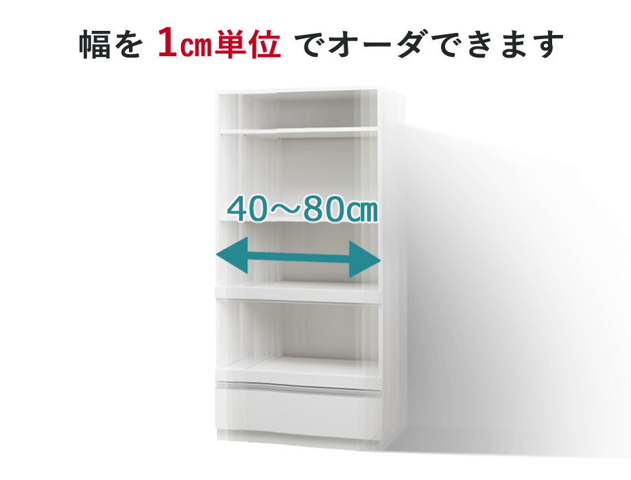 セミオーダーレンジ台LASCO 2段家電収納 画像5