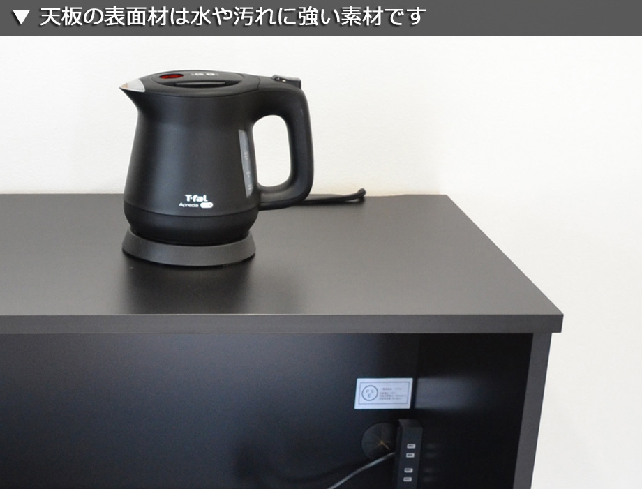 セミオーダーレンジ台LASCO 2段家電収納 画像8