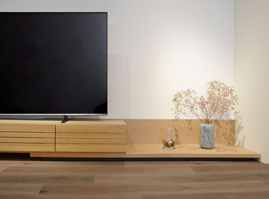 【完成品】テレビボード　伸縮式　オーク テレビ台 完成品 おしゃれ 伸縮式 TV台 オープンラック