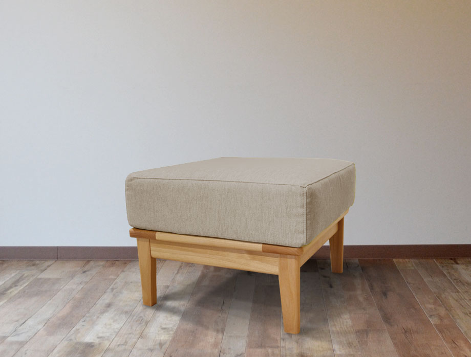 Noran （ノーラン）オットマン 52cm×52cm｜ベージュ）