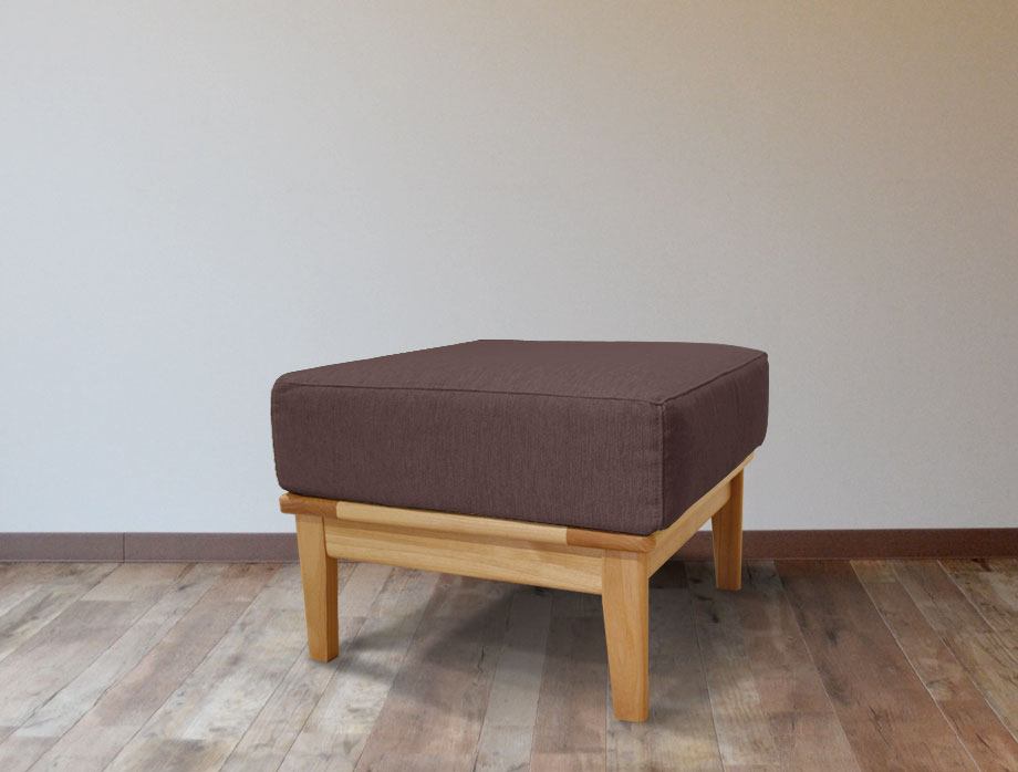 Noran （ノーラン）オットマン 52cm×52cm｜ダークブラウン