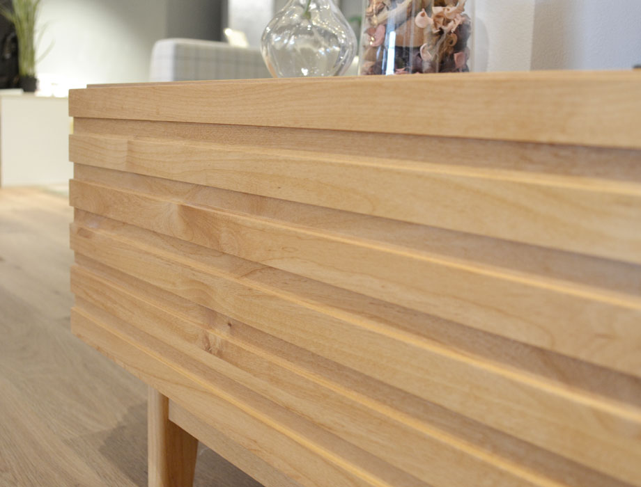 Noran （ノーラン）テレビボード 180cm幅｜天然木ホワイトオークの前板