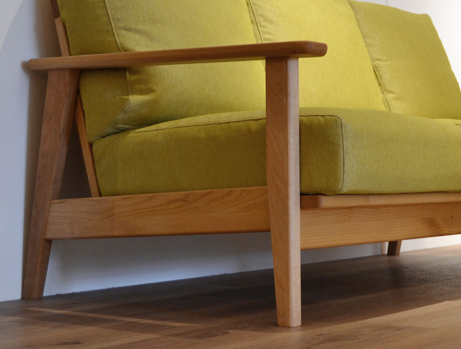 Noran （ノーラン）ソファー  3人掛け 幅170cm｜天然木アルダー材のフレーム