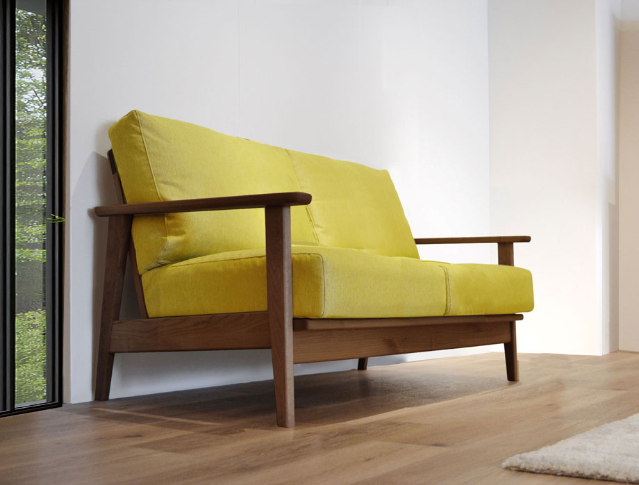 Noran （ノーラン）ソファー  2人掛け 幅118cm｜イエロー