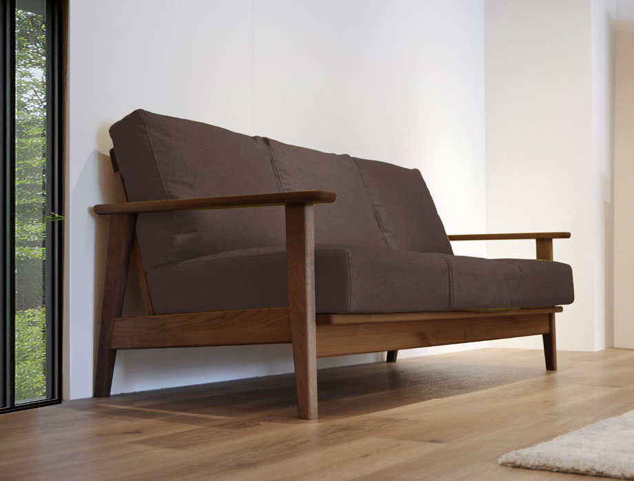 Noran （ノーラン）ソファー  3人掛け 幅170cm｜ダークブラウン