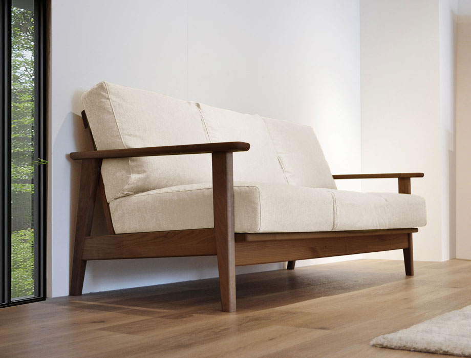 Noran （ノーラン）ソファー  3人掛け 幅170cm｜アイボリー