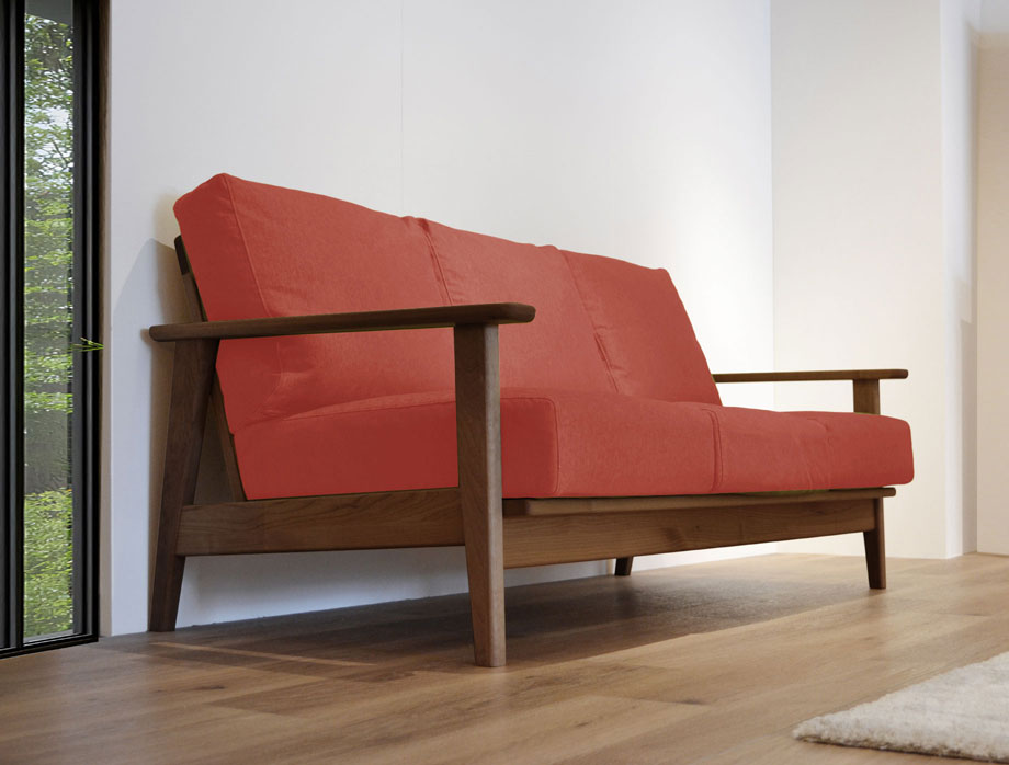 Noran （ノーラン）ソファー  3人掛け 幅170cm｜ピンク