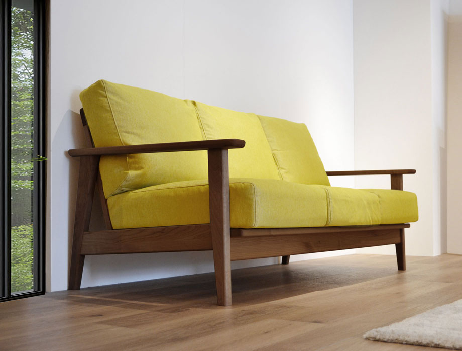 Noran （ノーラン）ソファー  3人掛け 幅170cm｜イエロー