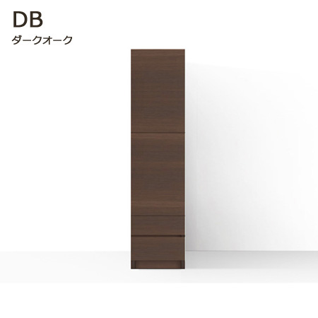グラナー壁面収納家具扉2段ガラス扉ラック幅40cmダークオーク
