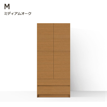 グラナー壁面収納家具扉2段ガラス扉ラック幅40cmミディアム