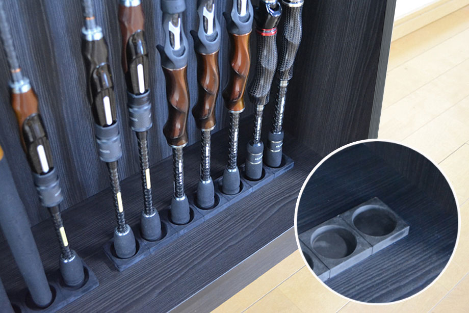 ZANE（ゼイン）ロッドスタンド・１４本収納タイプ・ブラックウッドイメージ画像6